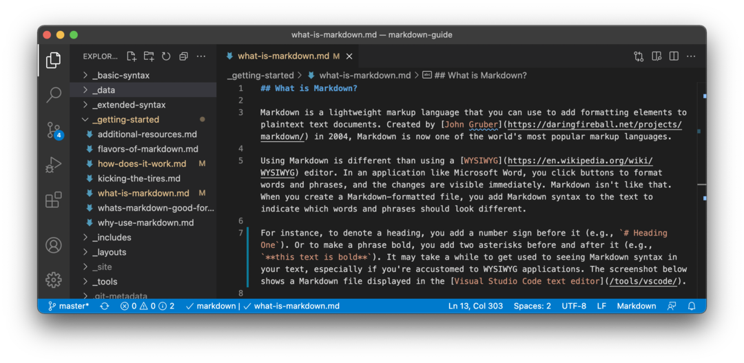 VSCode 中编辑 Markdown 源码